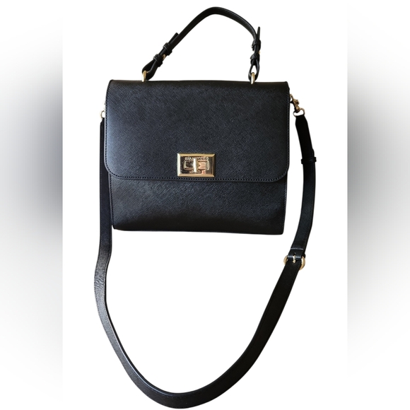 Karl Lagerfeld Saffiano Leather Structured Satchel - Picture 6 of 13